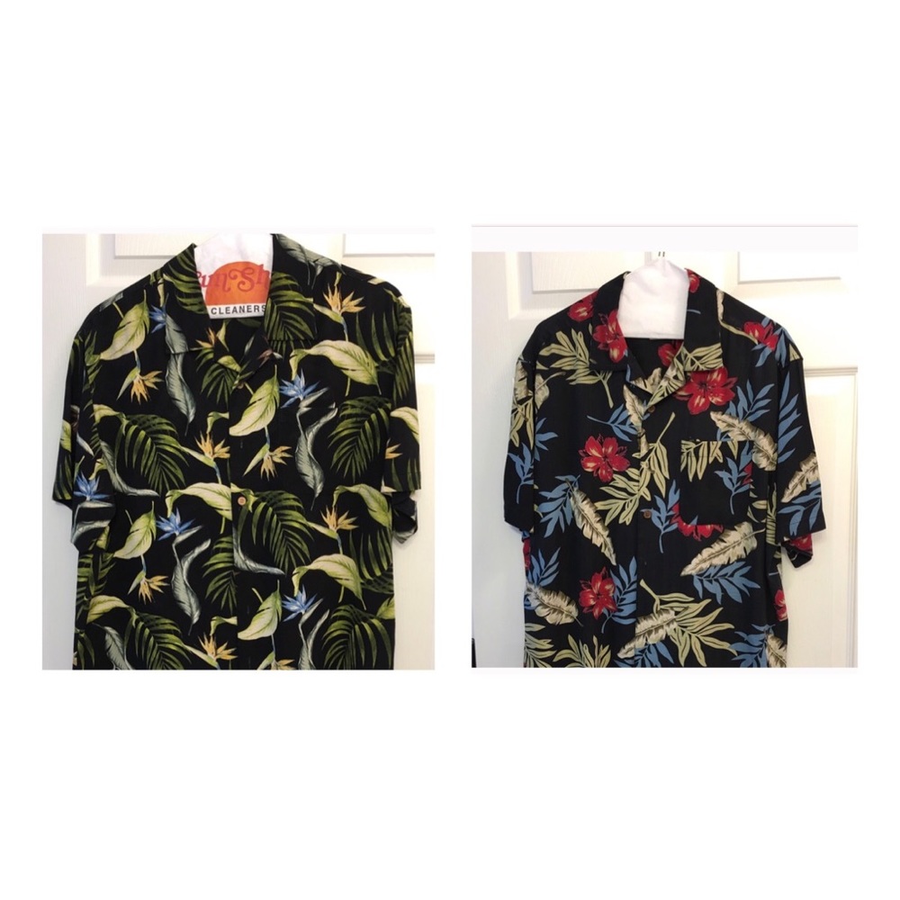 100% Silk Hawaiian Shirts (2)